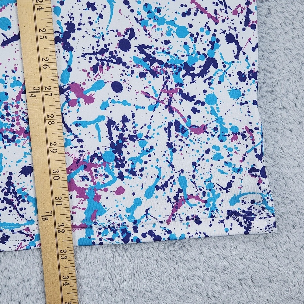 Lofty Llama Polo Mens XL Multicolor Paint Splatter Golf Performance Stretch - Picture 7 of 11